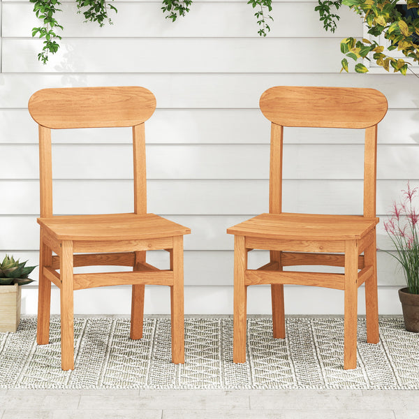 Crafted from high-quality teak wood for enduring use<br>Non-slip footpads enhance the stability<br>Reinforced crossbars strengthen the overall structure<br>Ergonomic curved backrest for more comfort<br>Natural and stylish look for more elegance<br>Ideal f