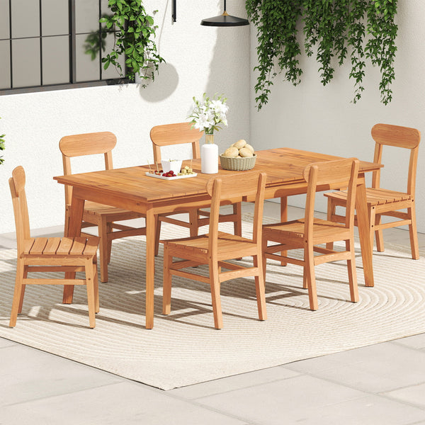 Crafted from high-quality teak wood for enduring use<br>Non-slip footpads enhance the stability<br>Reinforced crossbars strengthen the overall structure<br>Ergonomic curved backrest for more comfort<br>Natural and stylish look for more elegance<br>Ideal f
