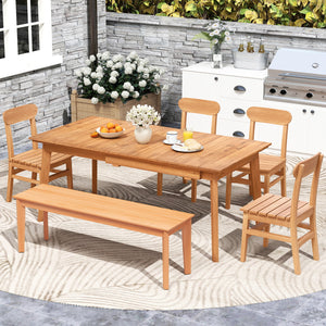 Crafted from high-quality teak wood for enduring use<br>Non-slip footpads enhance the stability<br>Reinforced crossbars strengthen the overall structure<br>Ergonomic curved backrest for more comfort<br>Natural and stylish look for more elegance<br>Ideal f