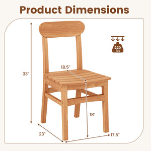 Crafted from high-quality teak wood for enduring use<br>Non-slip footpads enhance the stability<br>Reinforced crossbars strengthen the overall structure<br>Ergonomic curved backrest for more comfort<br>Natural and stylish look for more elegance<br>Ideal f