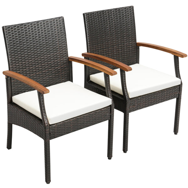 Comfortable to sit with ergonomic backrest and armrests <br>16" seat height is suitable for most patio tables <br>Elastic seat cushion offers more coziness <br>Smooth zippers for easy maintenance of cushion covers <br>Sturdy X-shaped metal frame and adjus