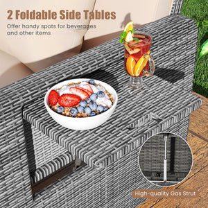 Use the ottoman as a footstool  coffee table or extra seating<br>Hidden storage for ottoman cushion<br>Tuck the ottoman under the seat for flexible design<br>Meet your different needs while saving your space<br>Adjustable backrest offers 4 levels for pers