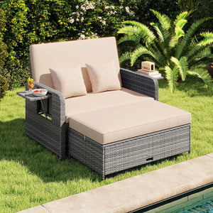 Use the ottoman as a footstool  coffee table or extra seating<br>Hidden storage for ottoman cushion<br>Tuck the ottoman under the seat for flexible design<br>Meet your different needs while saving your space<br>Adjustable backrest offers 4 levels for pers