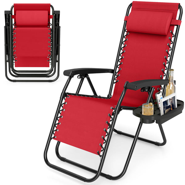 160Â° zero-gravity recline helps ease pressure for deeper relaxation<br>Secure locking mechanism for worry-free lounging<br>Breathable quick-dry fabric ensure long-lasting comfort and outdoor durability<br>Adjustable pillow works for head or lower-back su