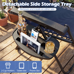 160Â° zero-gravity recline helps ease pressure for deeper relaxation<br>Secure locking mechanism for worry-free lounging<br>Breathable quick-dry fabric ensure long-lasting comfort and outdoor durability<br>Adjustable pillow works for head or lower-back su
