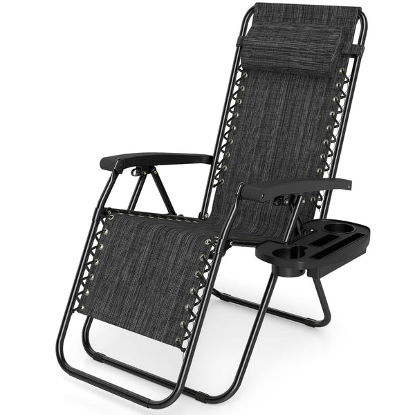 160Â° zero-gravity recline helps ease pressure for deeper relaxation<br>Secure locking mechanism for worry-free lounging<br>Breathable quick-dry fabric ensure long-lasting comfort and outdoor durability<br>Adjustable pillow works for head or lower-back su
