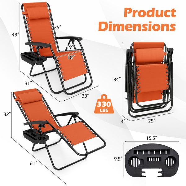 160Â° zero-gravity recline helps ease pressure for deeper relaxation<br>Secure locking mechanism for worry-free lounging<br>Breathable quick-dry fabric ensure long-lasting comfort and outdoor durability<br>Adjustable pillow works for head or lower-back su