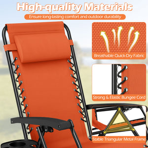 160Â° zero-gravity recline helps ease pressure for deeper relaxation<br>Secure locking mechanism for worry-free lounging<br>Breathable quick-dry fabric ensure long-lasting comfort and outdoor durability<br>Adjustable pillow works for head or lower-back su