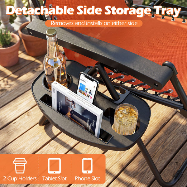 160Â° zero-gravity recline helps ease pressure for deeper relaxation<br>Secure locking mechanism for worry-free lounging<br>Breathable quick-dry fabric ensure long-lasting comfort and outdoor durability<br>Adjustable pillow works for head or lower-back su