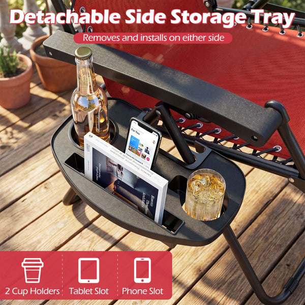 160Â° zero-gravity recline helps ease pressure for deeper relaxation<br>Secure locking mechanism for worry-free lounging<br>Breathable quick-dry fabric ensure long-lasting comfort and outdoor durability<br>Adjustable pillow works for head or lower-back su