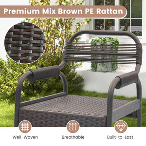 high-density fillings ensuring comfort during extended seating periods<br>breathable and fade-resistant PE rattan material for long-lasting elegance<br>Sturdy metal pipes provide durability and reliability for long-term use<br>Enhanced stability is guaran