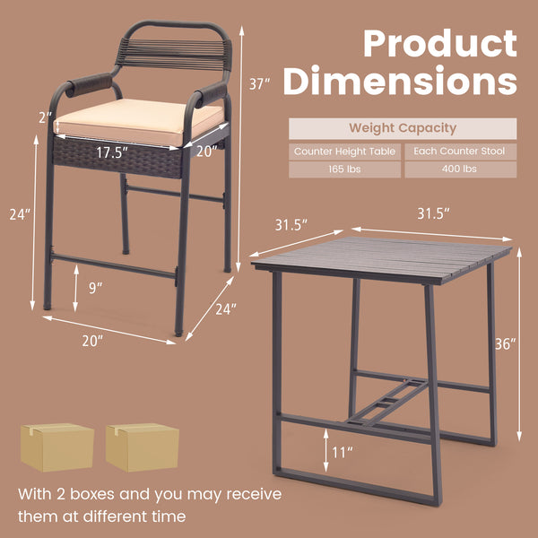 high-density fillings ensuring comfort during extended seating periods<br>breathable and fade-resistant PE rattan material for long-lasting elegance<br>Sturdy metal pipes provide durability and reliability for long-term use<br>Enhanced stability is guaran