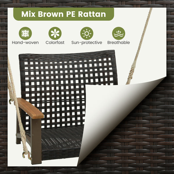 Soft padded cushion for a comfy sitting experience<br>Prevent cushion from sliding with fixing straps<br>Cushion cover with smooth zipper for easy cleaning<br>Please always keep the cushion dry to prolong service time<br>Curved backrest and acacia wood ar
