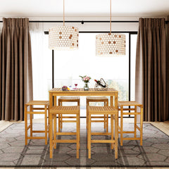 Multiple uses like dining  chatting  drinking  etc.<br>Acacia wood frame for long-lasting outdoor use<br>Reinforced crossbar and thick legs add stability<br>Spacious tabletop for your foods and beverages<br>Ideal for patio  deck  balcony  garden and more<