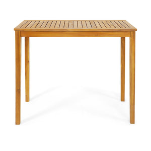 Multiple uses like dining  chatting  drinking  etc.<br>Acacia wood frame for long-lasting outdoor use<br>Reinforced crossbar and thick legs add stability<br>Spacious tabletop for your foods and beverages<br>Ideal for patio  deck  balcony  garden and more<