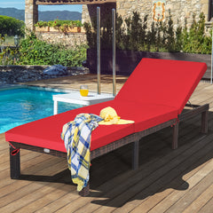 Crafted with weather resistant and hand-woven PE rattan<br>6 adjustable reclining positions meet various needs<br>Thick padded cushion is comfortable to sit or lie on<br>Waterproof cushion cover is removable for washing<br>Stable metal frame features larg