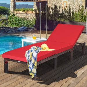 Crafted with weather resistant and hand-woven PE rattan<br>6 adjustable reclining positions meet various needs<br>Thick padded cushion is comfortable to sit or lie on<br>Waterproof cushion cover is removable for washing<br>Stable metal frame features larg