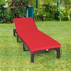 Crafted with weather resistant and hand-woven PE rattan<br>6 adjustable reclining positions meet various needs<br>Thick padded cushion is comfortable to sit or lie on<br>Waterproof cushion cover is removable for washing<br>Stable metal frame features larg