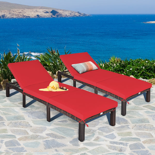 Crafted with weather resistant and hand-woven PE rattan<br>6 adjustable reclining positions meet various needs<br>Thick padded cushion is comfortable to sit or lie on<br>Waterproof cushion cover is removable for washing<br>Stable metal frame features larg