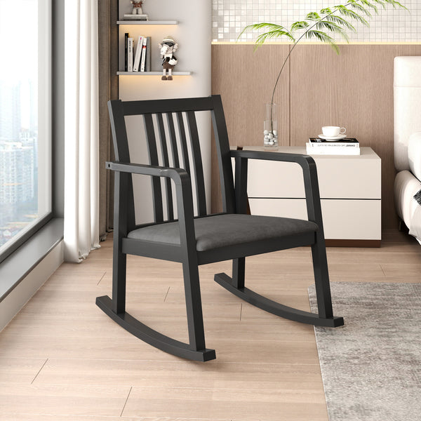 Built from solid rubber wood for excellent stability and durability<br>Comfy seat with soft linen fabric and high-density sponge padding<br>Curved armrests for natural arm positioning and added comfort<br>Ergonomically inclined backrest provides enhanced 