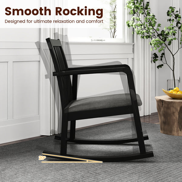 Built from solid rubber wood for excellent stability and durability<br>Comfy seat with soft linen fabric and high-density sponge padding<br>Curved armrests for natural arm positioning and added comfort<br>Ergonomically inclined backrest provides enhanced 