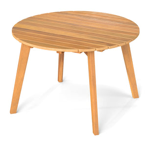 Made of natural acacia wood for long-lasting use<br>Wide slatted tabletop to keep daily items within reach<br>Reinforced X-shaped structure for great support<br>Firm bolt connection ensures reliable construction<br>Natural appearance adds a touch of charm