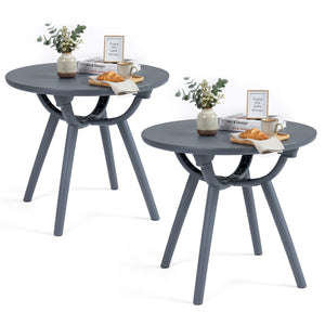 20" spacious round tabletop keeps your belongings organized and within easy reach<br>Provide space for the beverage  snack  magazine  coffee cup and potted plant<br>Crafted from premium PP and ABS materials for sun-protective and waterproof use<br>Rounded