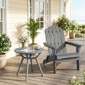 20" spacious round tabletop keeps your belongings organized and within easy reach<br>Provide space for the beverage  snack  magazine  coffee cup and potted plant<br>Crafted from premium PP and ABS materials for sun-protective and waterproof use<br>Rounded
