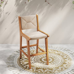 Designed for lasting outdoor appeal with hand-woven paper rope Provide a breathable seating experience for added comfort Its sun-protective feature ensures long-lasting performance Provide exceptional strength and natural beauty with solid teak wood Hold 