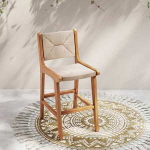 Designed for lasting outdoor appeal with hand-woven paper rope Provide a breathable seating experience for added comfort Its sun-protective feature ensures long-lasting performance Provide exceptional strength and natural beauty with solid teak wood Hold 