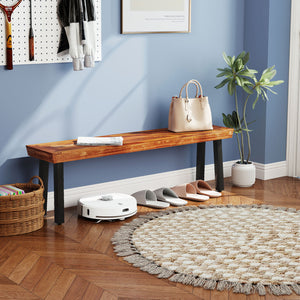 Solid acacia wood for high hardness and natural beauty<br>Ensure a splinter-free surface for a smooth touch<br>Hold up to 800 lbs per bench for reliable support with a sturdy metal frame<br>Adjustable foot pads for balance maintenance<br>Add extra stabili