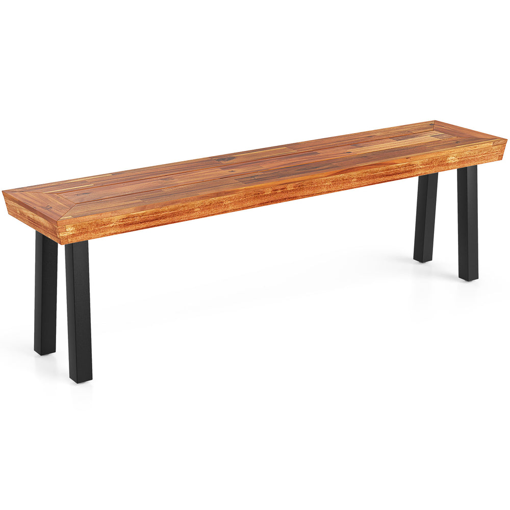 Solid acacia wood for high hardness and natural beauty<br>Ensure a splinter-free surface for a smooth touch<br>Hold up to 800 lbs per bench for reliable support with a sturdy metal frame<br>Adjustable foot pads for balance maintenance<br>Add extra stabili