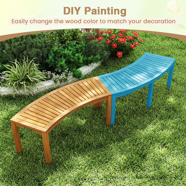 Solid acacia wood with splinter-free surface for a smooth and safe touch<br>The natural color of the acacia wood enhances the beauty of your space<br>Seat up to 2 people  enjoying outdoor leisure time with your loved one<br>Hold up to 800 lbs and sturdy c