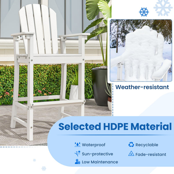 Stand against outdoor elements with all-weather and colorfast HDPE material<br>Treat earth better thanks to the recyclable characteristic<br>No need for complicated maintenance  just wipe it with soapy water<br>304 stainless steel screws for a longer outd