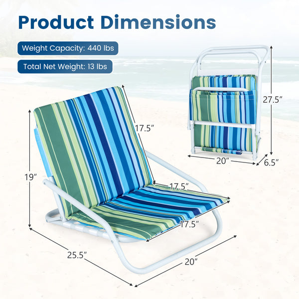 Soft sponge padding offers exceptional comfort for extended lounging<br>Breathable wear-resistant and tear-resistant fabric for lasting outdoor use<br>Easy folding design for compact storage and effortless transportation<br>Lightweight construction with 1