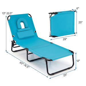 Adjustable backrest for sunbathing  sleeping  resting  reading and more<br>3 detachable pillows for free combinations and have zippers for easy cleaning<br>Face hole for lying face down during sunbathing<br>Reinforced metal tubes for strong support of 330