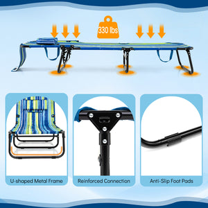 Adjustable backrest for sunbathing  sleeping  resting  reading and more<br>3 detachable pillows for free combinations and have zippers for easy cleaning<br>Face hole for lying face down during sunbathing<br>Reinforced metal tubes for strong support of 330