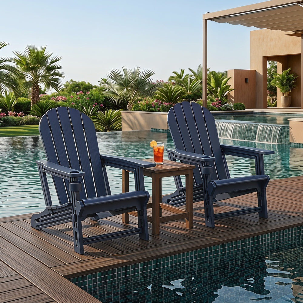 Built to last with weather-resistant HDPE material<br>Features realistic wood-like surface that is anti-fading<br>Smooth surface that is simple to clean<br>Needs minimal maintenance compared to wood chairs required maintenance<br>Fits to the body curve wi