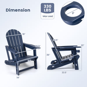Built to last with weather-resistant HDPE material<br>Features realistic wood-like surface that is anti-fading<br>Smooth surface that is simple to clean<br>Needs minimal maintenance compared to wood chairs required maintenance<br>Fits to the body curve wi
