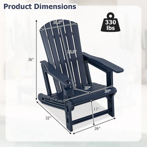 Premium HDPE material provides excellent weather resistance for long-term use<br>Realistic wood grain texture for a natural outdoor appearance<br>The reliable structure supports up to 330 lbs weight capacity<br>103Â° inclined backrest for enhanced support