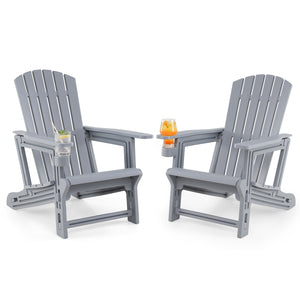 Premium HDPE material provides excellent weather resistance for long-term use<br>Realistic wood grain texture for a natural outdoor appearance<br>The reliable structure supports up to 330 lbs weight capacity<br>103Â° inclined backrest for enhanced support