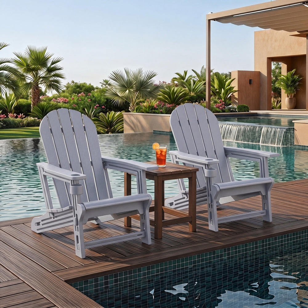 Built to last with weather-resistant HDPE material<br>Features realistic wood-like surface that is anti-fading<br>Smooth surface that is simple to clean<br>Needs minimal maintenance compared to wood chairs required maintenance<br>Fits to the body curve wi