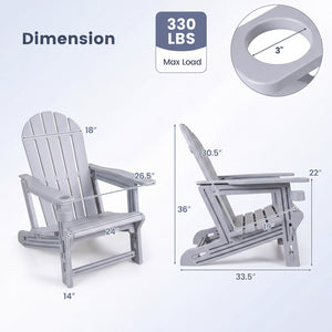Built to last with weather-resistant HDPE material<br>Features realistic wood-like surface that is anti-fading<br>Smooth surface that is simple to clean<br>Needs minimal maintenance compared to wood chairs required maintenance<br>Fits to the body curve wi