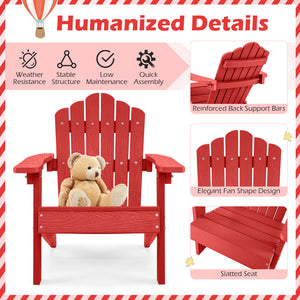 All-weather HIPS material with exquisite craftsmanship is sun-protective and fade-resistant<br>Tilted high back to provide great support to kid's back<br>Perfectly angled seat to effectively guide the waist against the backrest<br>Widened armrests help ch