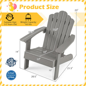 All-weather HIPS material with exquisite craftsmanship is sun-protective and fade-resistant<br>Tilted high back to provide great support to kid's back<br>Perfectly angled seat to effectively guide the waist against the backrest<br>Widened armrests help ch