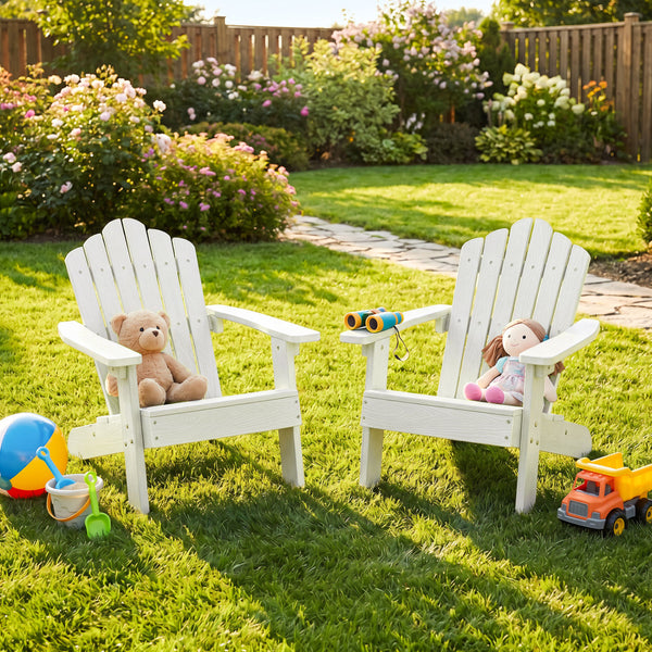 All-weather HIPS material with exquisite craftsmanship is sun-protective and fade-resistant<br>Tilted high back to provide great support to kid's back<br>Perfectly angled seat to effectively guide the waist against the backrest<br>Widened armrests help ch