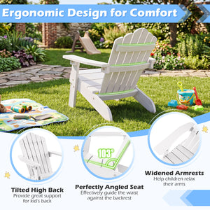 All-weather HIPS material with exquisite craftsmanship is sun-protective and fade-resistant<br>Tilted high back to provide great support to kid's back<br>Perfectly angled seat to effectively guide the waist against the backrest<br>Widened armrests help ch