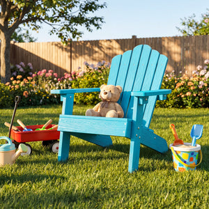 All-weather HIPS material with exquisite craftsmanship is sun-protective and fade-resistant<br>Tilted high back to provide great support to kid's back<br>Perfectly angled seat to effectively guide the waist against the backrest<br>Widened armrests help ch