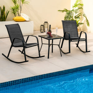 Cozy to sit with a curved backrest and armrests<br>Smooth and gentle rocking makes you more relaxed<br>Breathable seat fabric brings cool sitting feelings<br>Rustproof and reinforced metal frame for high stability<br>Bottom stoppers effectively avoid tipp