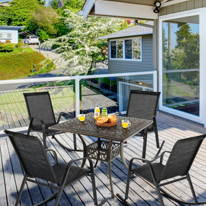 Cozy to sit with a curved backrest and armrests<br>Smooth and gentle rocking makes you more relaxed<br>Breathable seat fabric brings cool sitting feelings<br>Rustproof and reinforced metal frame for high stability<br>Bottom stoppers effectively avoid tipp